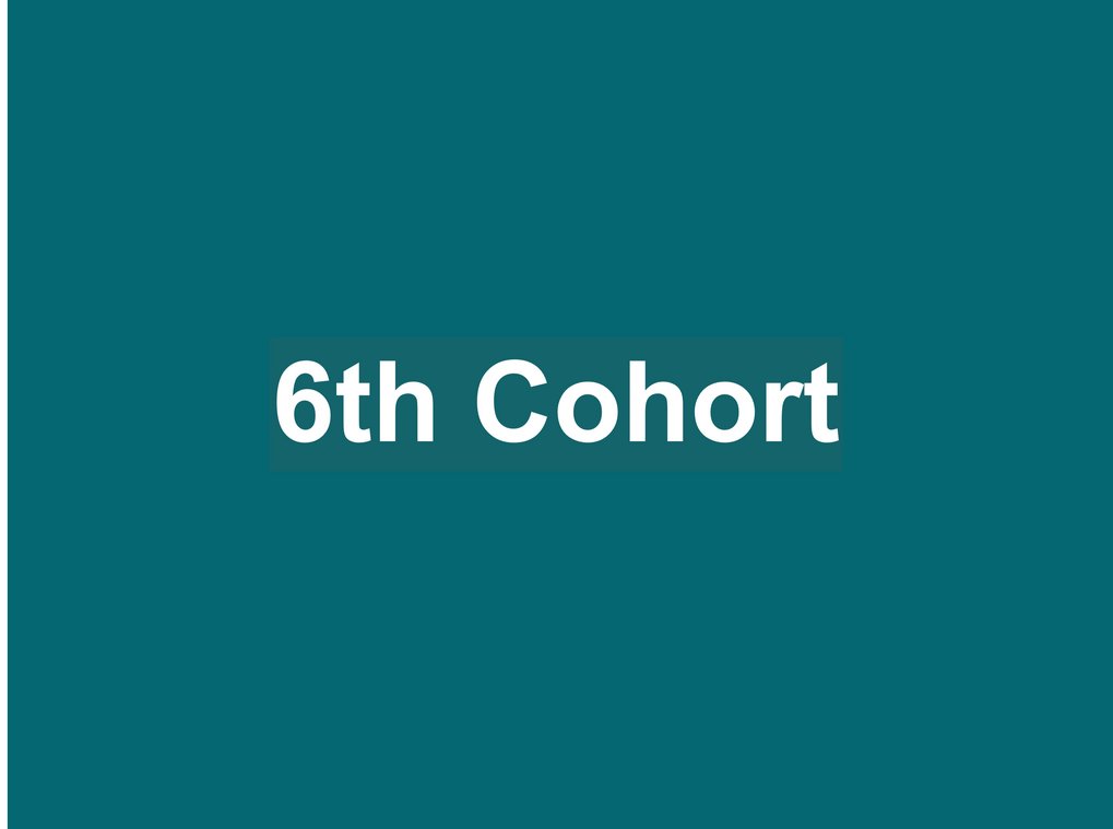 Text "6th-year cohort" on teal background.