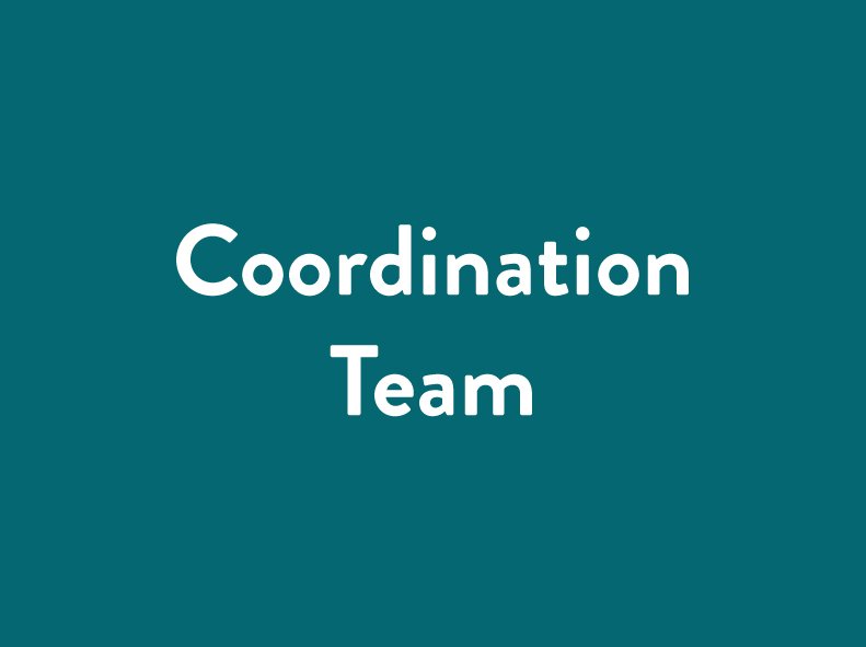 Text "Coordination Team" on a teal background.