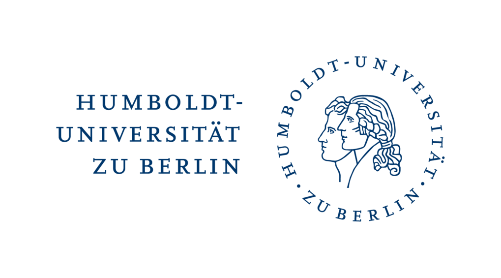 Humboldt University of Berlin logo on black background.