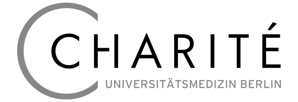 Charité logo, Universitätsmedizin Berlin in gray and black.