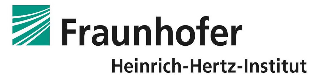 Fraunhofer Heinrich-Hertz-Institut Logo mit grünem Symbol.