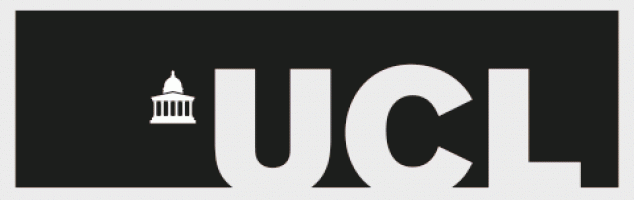 UCL logo featuring bold letters and a small classical building silhouette.