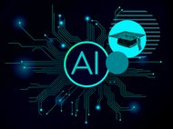 a stylized network with AI in the center