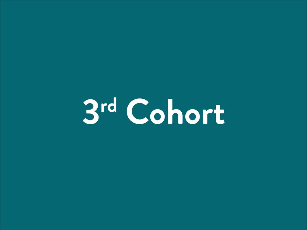 Text "3rd-year cohort" on teal background.